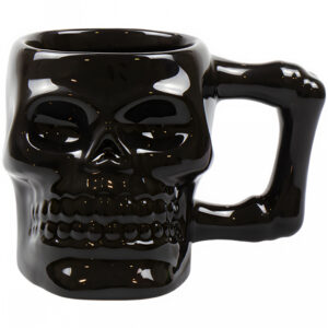 Schwarze Totenkopf Tasse 13cm