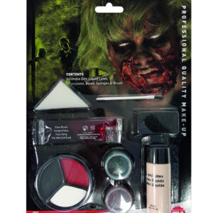 Blutiges Zombie Make-Up Set 10-teilig