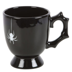 Schwarze Teetasse mit Spinne 11cm