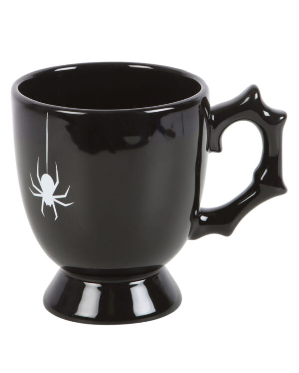 Schwarze Teetasse mit Spinne 11cm