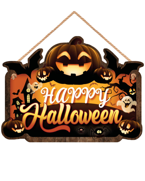 Happy Halloween Holzschild 35x20cm