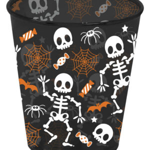 Halloween Skelett & Spinnweben Partybecher 10cm