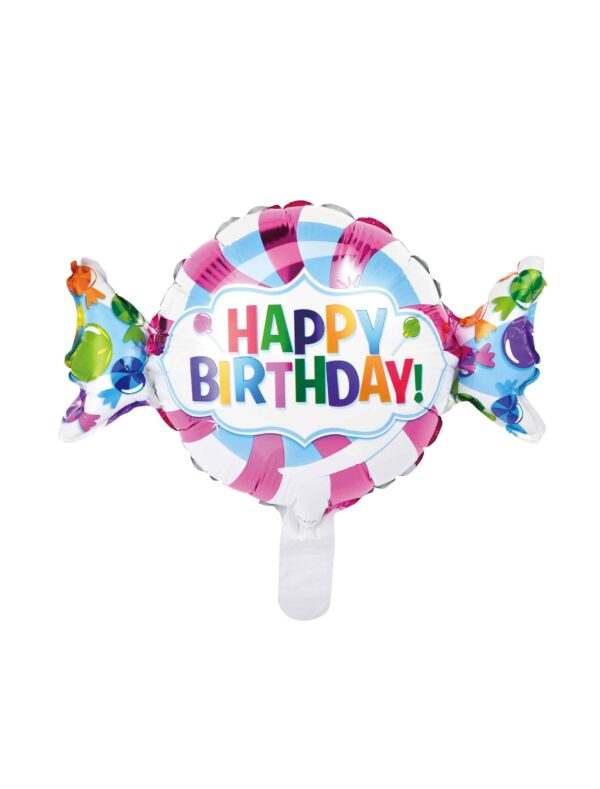 Folienballon Bonbon Happy Birthday Farbe: Multicolor