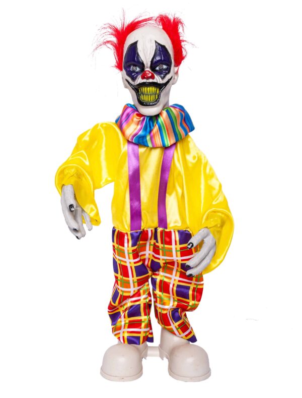 Horrorclown stehend mit Funktion 60cm Farbe: Multicolor