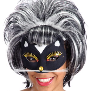 Katzen Maske mit Glimmer und Strass