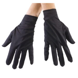 Schwarze Stoff Handschuhe