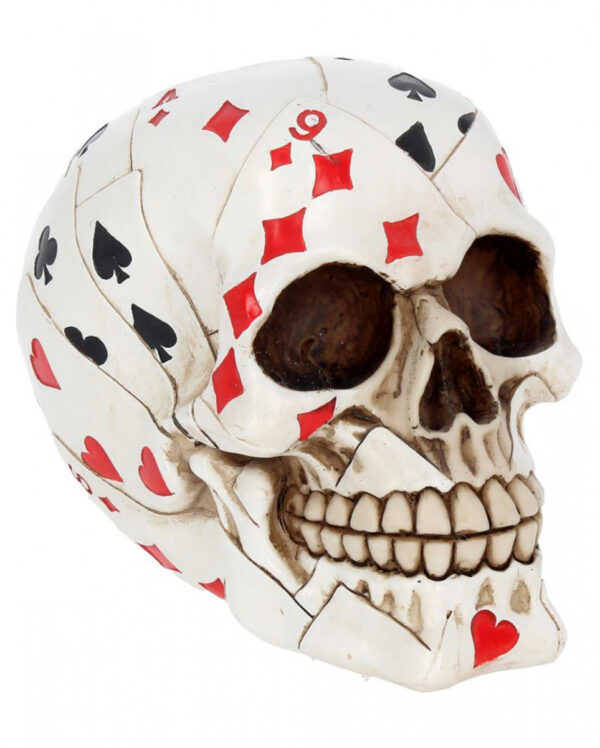 Totenkopf mit Pokerkarten Design