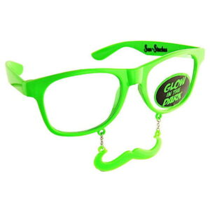 Glow in the Dark Partybrille mit Bart