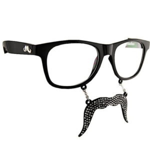 Hipster Brille mit Glitter Bart