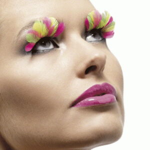 Feder Wimpern Multi Colour Neon