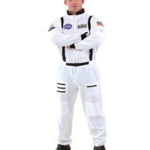 Astronauten Overall Kostüm Plus Size weiß XXL 52/54