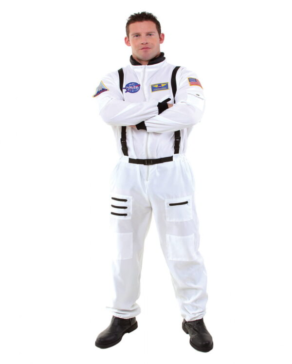 Astronauten Overall Kostüm Plus Size weiß XXL 52/54