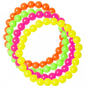 Neon Perlenarmband 4er-Set