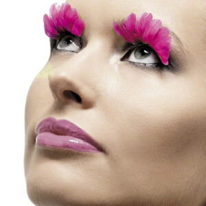 Feder Wimpern pink