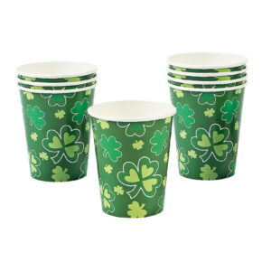 St. Patrick's Day Kleeblatt Trinkbecher 8 St.