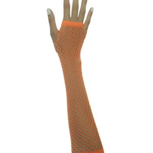 Fingerlose Netzhandschuhe Neonorange