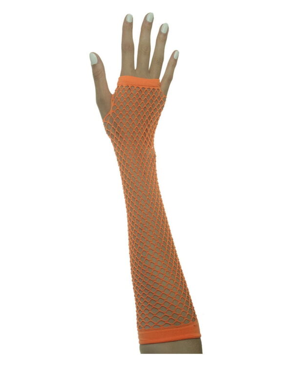 Fingerlose Netzhandschuhe Neonorange