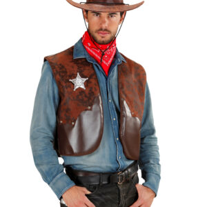 Cowboy Weste braun L/XL