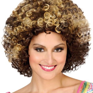 Disco Afro Perücke blond/braun