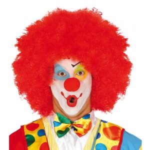 Rote Afro Clown Perücke