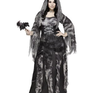 Friedhofs Braut PLUS SIZE Halloweenkostüm mit Schleier XL