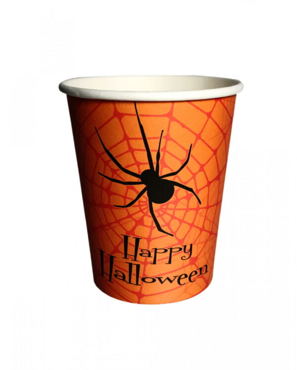 Halloween Pappbecher mit Gruselmotiv 8 St.