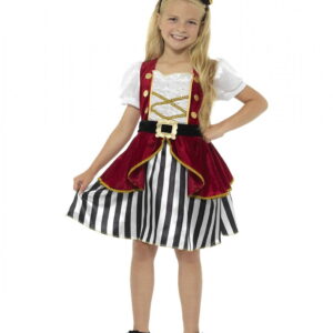 Piratin Kinderkostüm-Kleid L