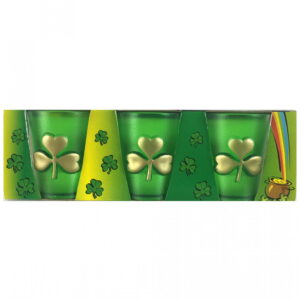 St. Patricks Day Kleeblatt Schnapsglas