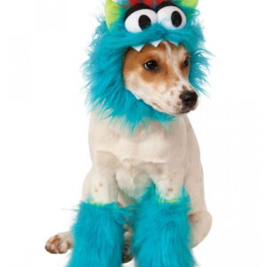 Plüsch Monster Hundekostüm blau L