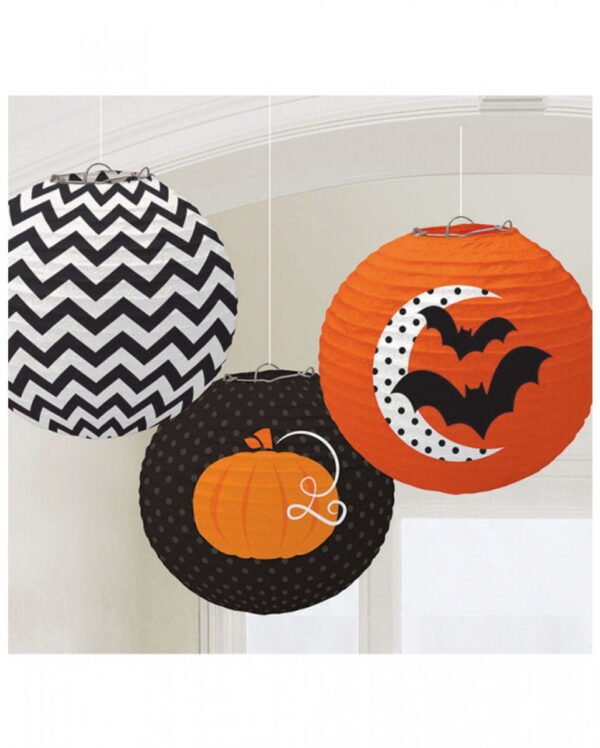 Moderne Halloween Lampions 3 St.