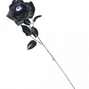 Schwarze Rose mit blauem Auge