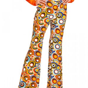 Groovy 70`s Damen-Schlaghose Bubbles L/XL