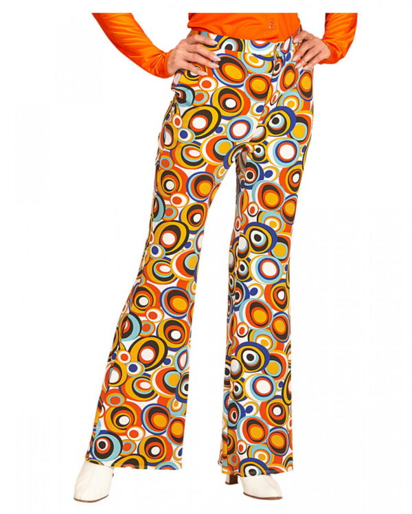 Groovy 70`s Damen-Schlaghose Bubbles L/XL