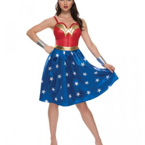 Wonder Woman Kostüm-Kleid 4-tlg. XL