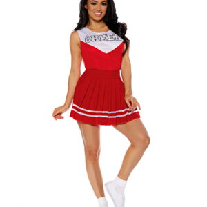 Cheerleader Damenkostüm rot XL