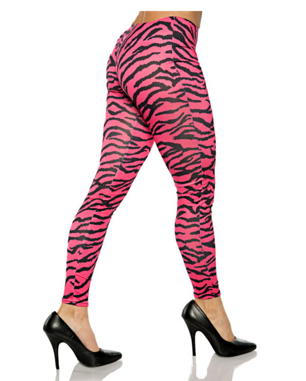 Zebra Kostüm Leggings Pink L/XL