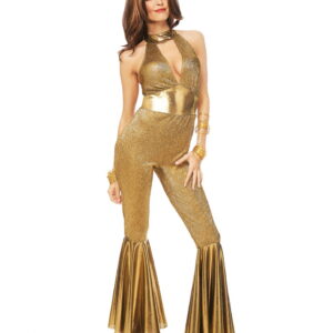 70s Disco Diva Kostüm gold L