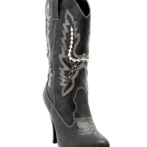 Damen Cowboy Stiefel schwarz 42