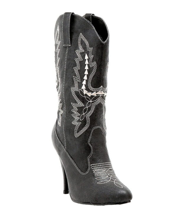 Damen Cowboy Stiefel schwarz 42