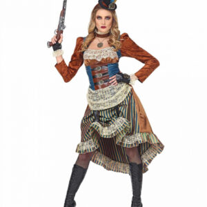 Steampunk Kostümkleid mit Minihut L