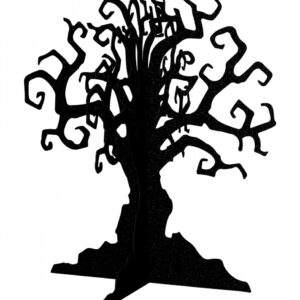 Haunted Tree Halloween Tischdeko Schwarz