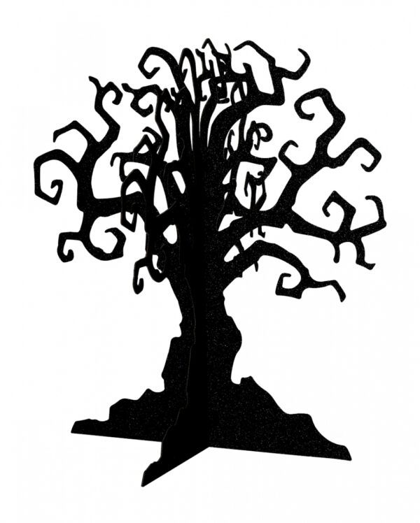 Haunted Tree Halloween Tischdeko Schwarz