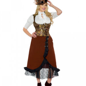 Steampunk Miederweste mit Zahnrad Motiv One Size