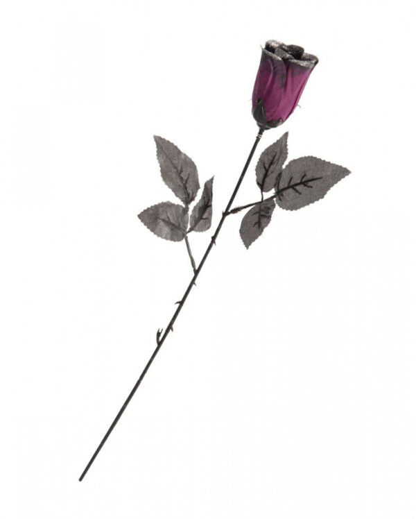 Violette Gothic Rose mit Glitzer