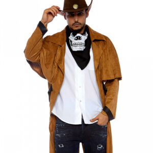 Fake Wildleder Western Mantel für Herren