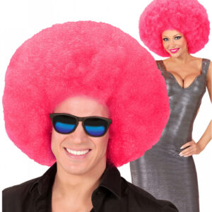 Riesige Afro Perücke Pink