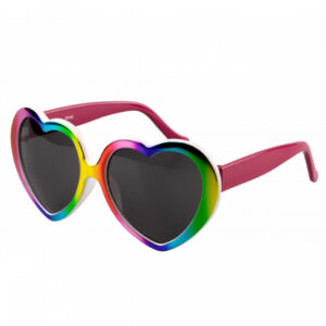 Regenbogen Herz Brille