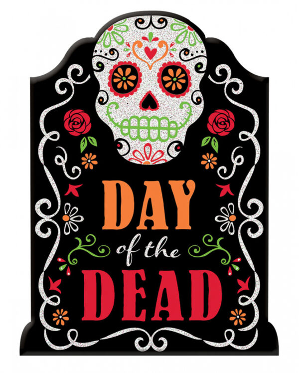 Day of the Dead Schild mit Glitter-Schrift