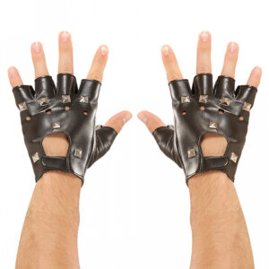 Punkrock & Biker Handschuhe mit Nieten