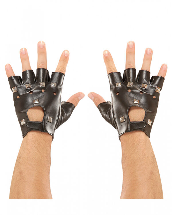 Punkrock & Biker Handschuhe mit Nieten